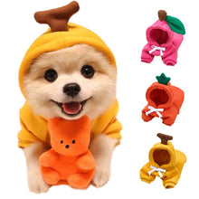 Load image into Gallery viewer, Warm Dog Winter Clothes Cute Fruit Dog Coat Hoodies Fleece Pet Dogs Costume Jacket for French Bulldog Chihuahua Ropa Para Perro
