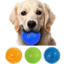 Load image into Gallery viewer, Pet Dog Toys Cat Puppy Sounding Toy Polka Squeaky Tooth Cleaning Ball TPR Training Pet Teeth Chewing Toy Thorn Balls Accessories
