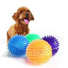 Load image into Gallery viewer, Pet Dog Toys Cat Puppy Sounding Toy Polka Squeaky Tooth Cleaning Ball TPR Training Pet Teeth Chewing Toy Thorn Balls Accessories
