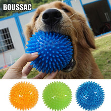 Load image into Gallery viewer, Pet Dog Toys Cat Puppy Sounding Toy Polka Squeaky Tooth Cleaning Ball TPR Training Pet Teeth Chewing Toy Thorn Balls Accessories
